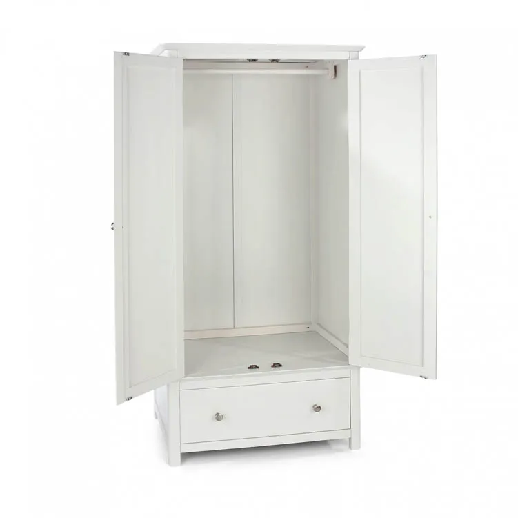 Core Products Core Nairn White 2 Door, 1 Drawer Wardrobe