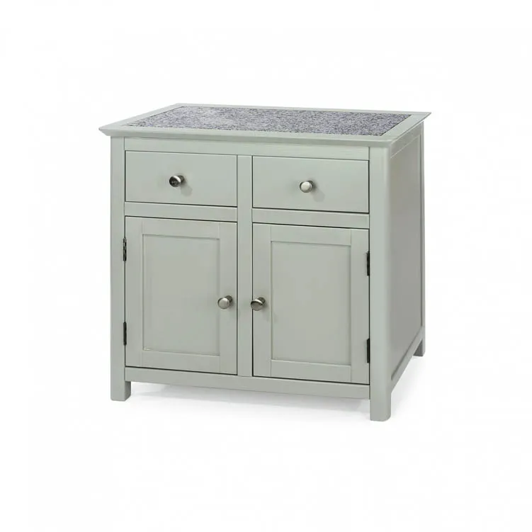 Core Products Core Perth Grey Painted with Grey Stone Inset 2 Door 2 Drawer Sideboard