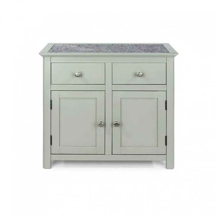 Core Products Core Perth Grey Painted with Grey Stone Inset 2 Door 2 Drawer Sideboard