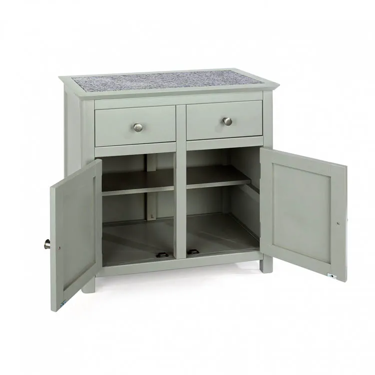 Core Products Core Perth Grey Painted with Grey Stone Inset 2 Door 2 Drawer Sideboard