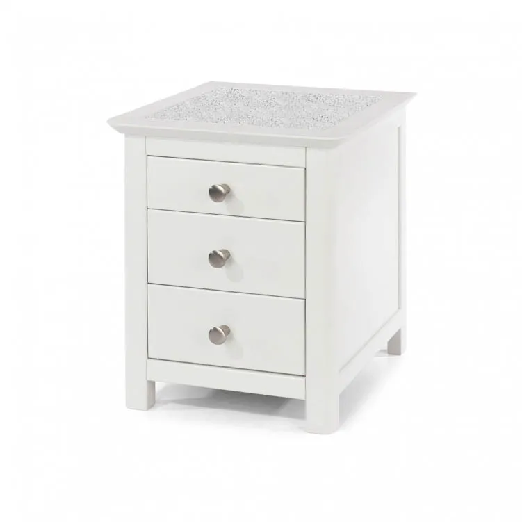 Core Products Core Stirling White 3 Drawer Bedside Table