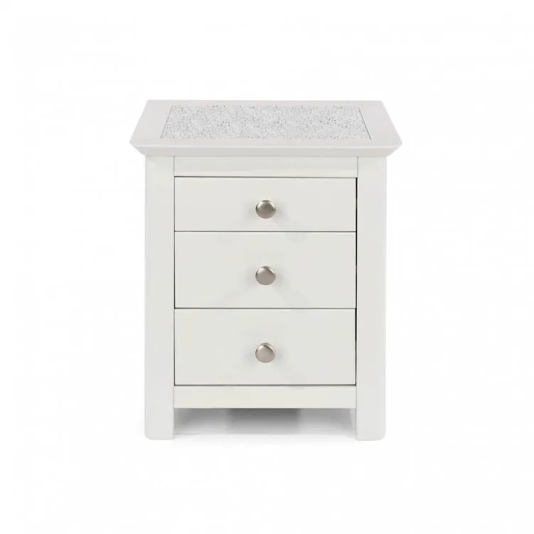 Core Products Core Stirling White 3 Drawer Bedside Table