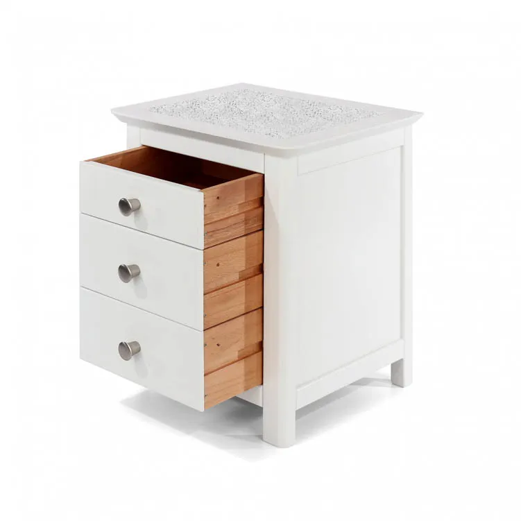 Core Products Core Stirling White 3 Drawer Bedside Table