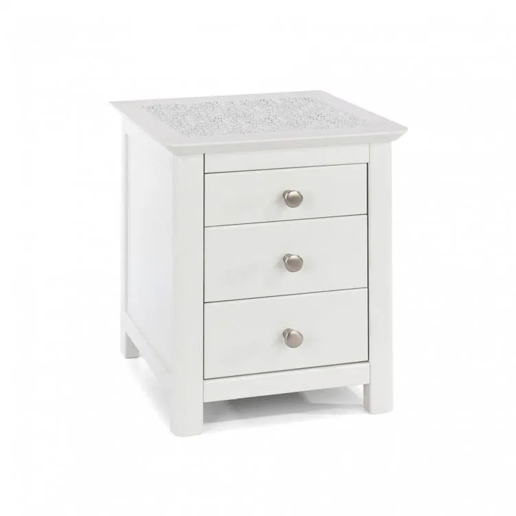 Core Products Core Stirling White 3 Drawer Bedside Table