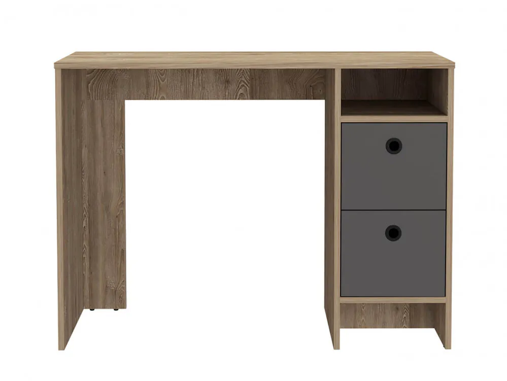 Core Products Core Vegas Oak and Grey 2 Drawer Desk