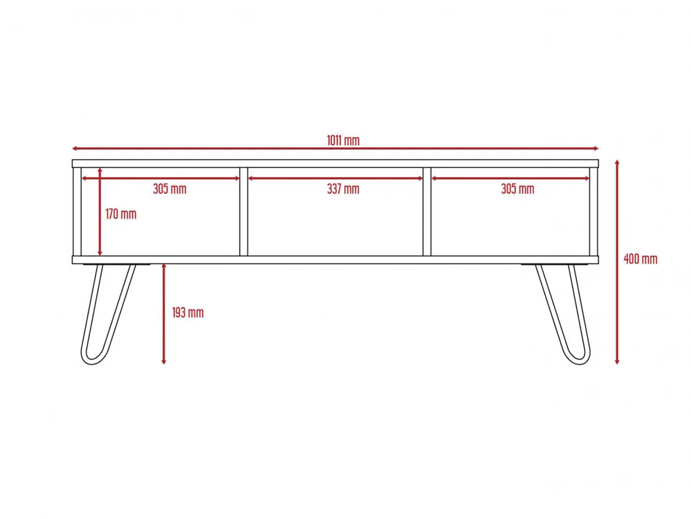 Core Products Core Nevada Smoked Oak and Grey Oak Effect Coffee Table