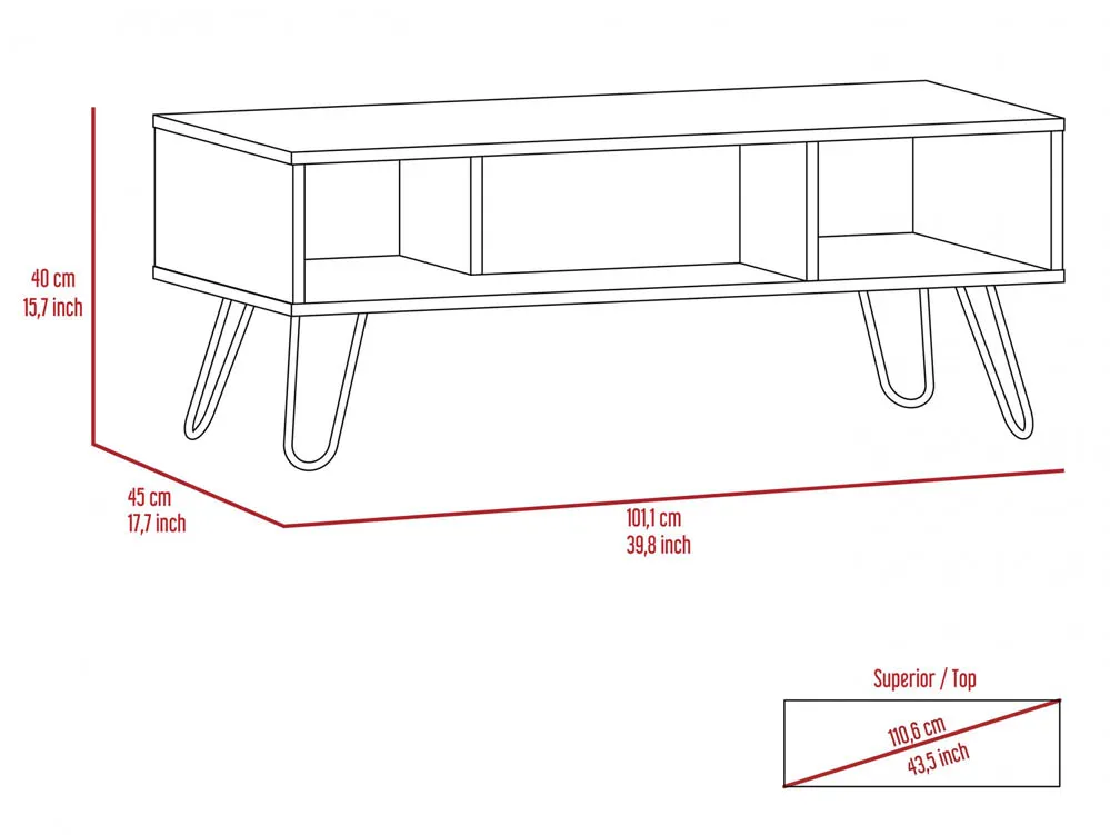 Core Products Core Nevada Smoked Oak and Grey Oak Effect Coffee Table