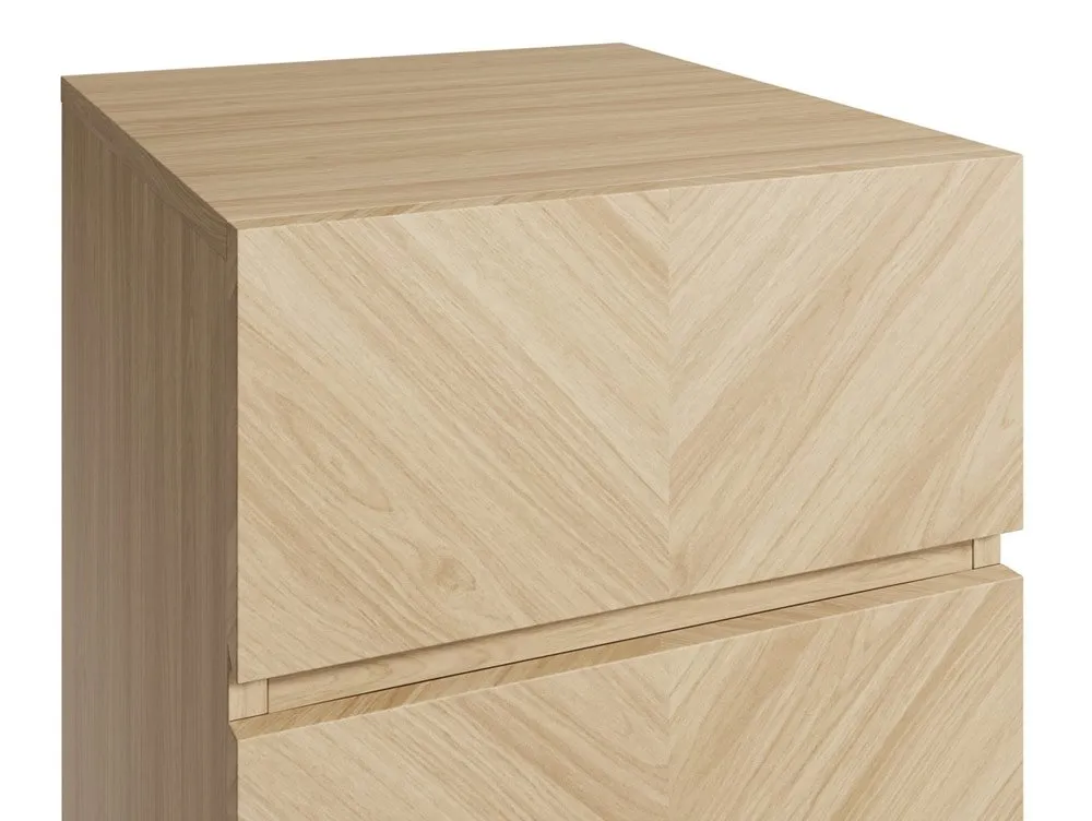 GFW GFW Catania Euro Oak 3 Drawer Bedside Table