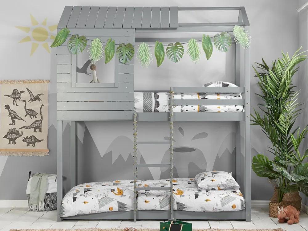 Birlea Furniture & Beds Birlea Adventure 3ft Grey Wooden Bunk Bed Frame