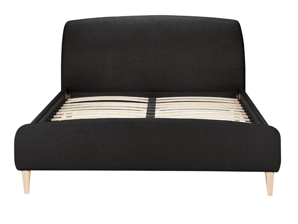 Birlea Furniture & Beds Birlea Otley 5ft King Size Charcoal Upholstered Boucle Fabric Bed Frame