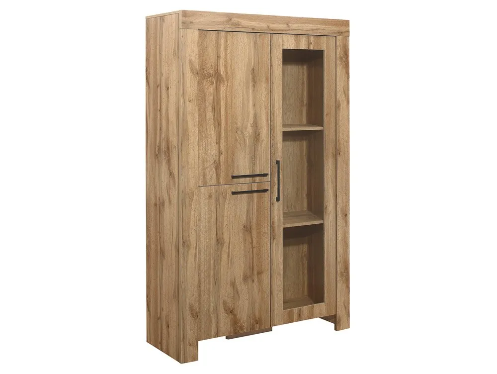 Birlea Furniture & Beds Birlea Compton Oak 2 Door Display Cabinet