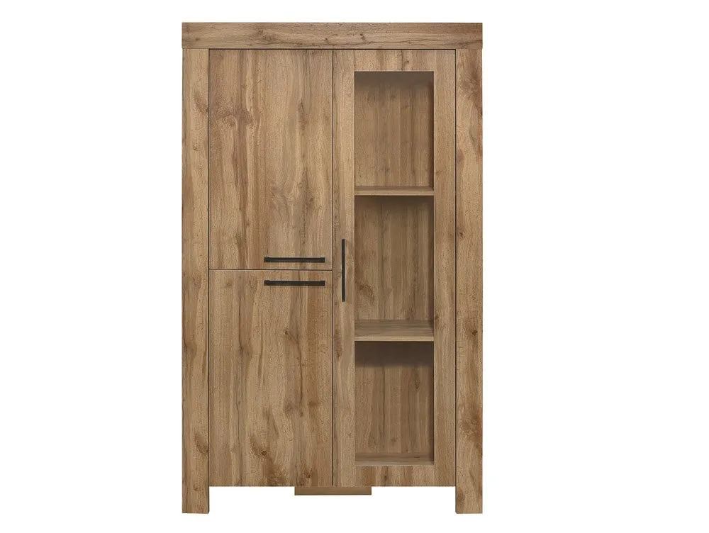 Birlea Furniture & Beds Birlea Compton Oak 2 Door Display Cabinet