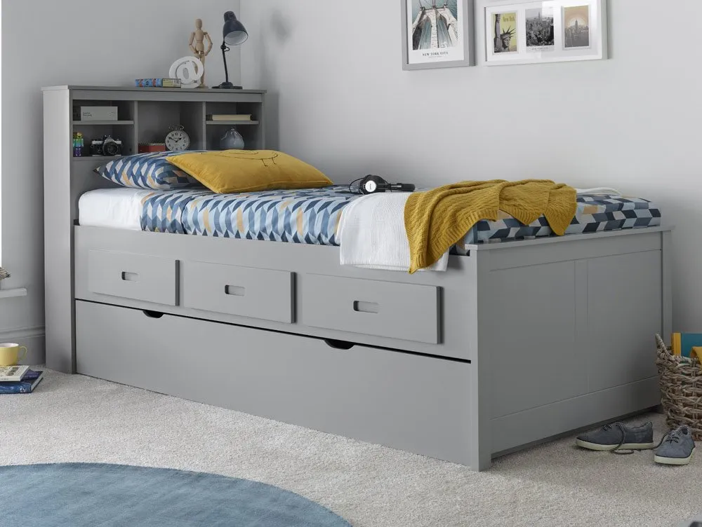 Bedmaster Bedmaster Veera 3ft Single Grey Wooden Bed Frame