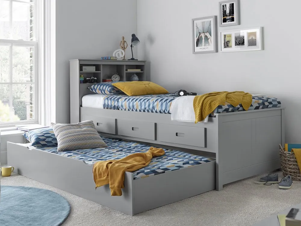 Bedmaster Bedmaster Veera 3ft Single Grey Wooden Bed Frame