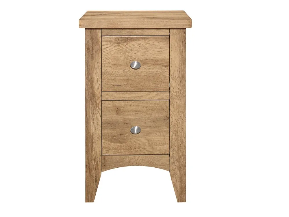 Birlea Furniture & Beds Birlea Hampstead Oak 2 Drawer Small Bedside Table