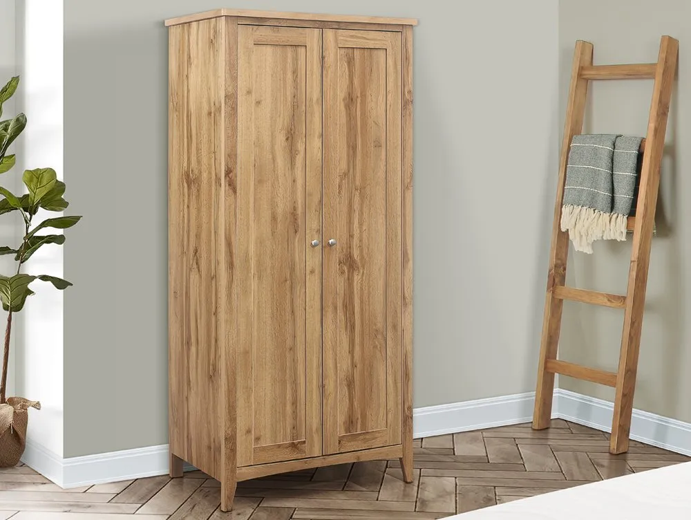 Birlea Furniture & Beds Birlea Hampstead Oak 2 Door Double Wardrobe