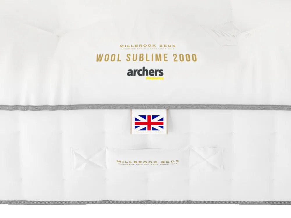 Millbrook Beds Millbrook Wool Sublime Pocket 2000 4ft6 Double Mattress