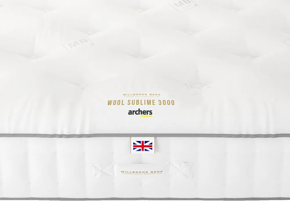 Millbrook Beds Millbrook Wool Sublime Pocket 3000 4ft Small Double Mattress