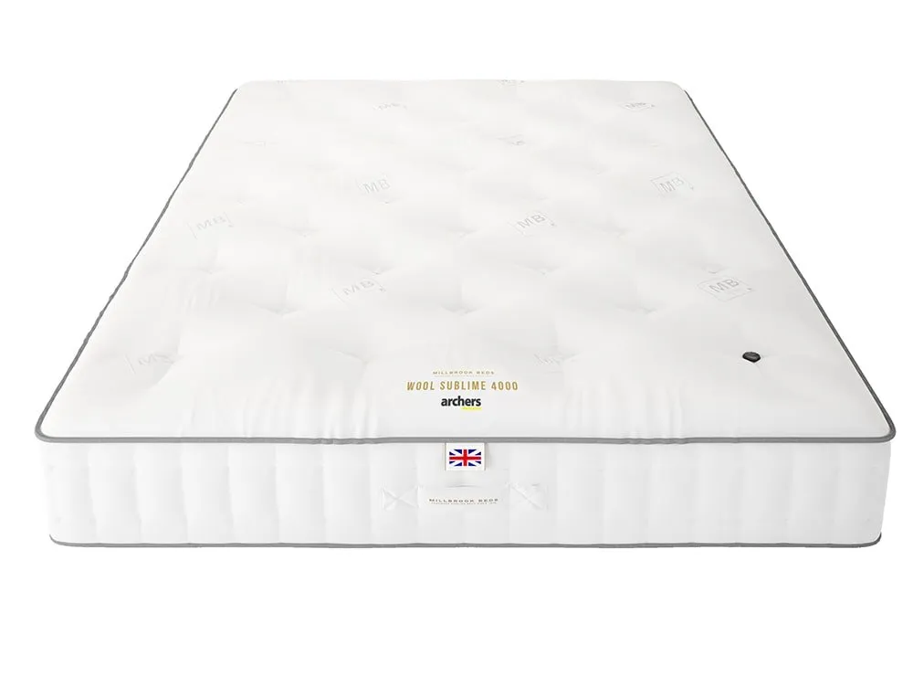 Millbrook Beds Millbrook Wool Sublime Pocket 4000 2ft6 Small Single Mattress