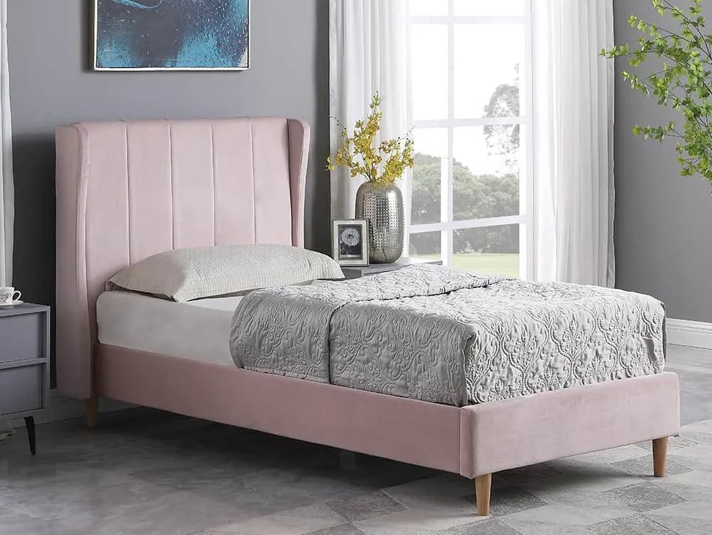 Seconique Seconique Amelia 3ft Single Pink Fabric Bed Frame