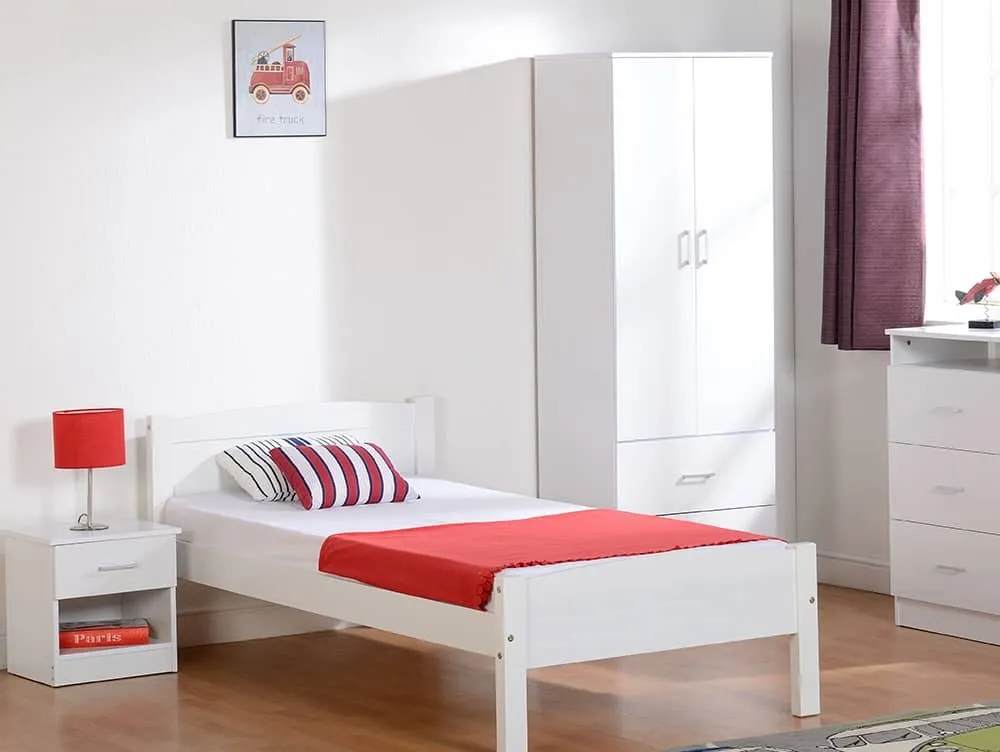 Seconique Seconique Amber 3ft Single White Wooden Bed Frame