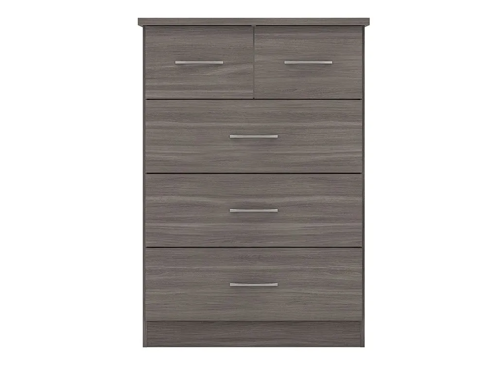 Seconique Seconique Nevada Black 3+2 Drawer Chest of Drawers