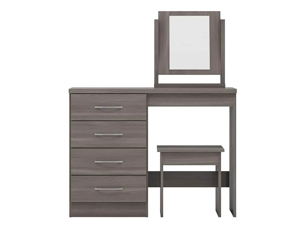 Seconique Seconique Nevada Black 4 Drawer Dressing Table and Stool