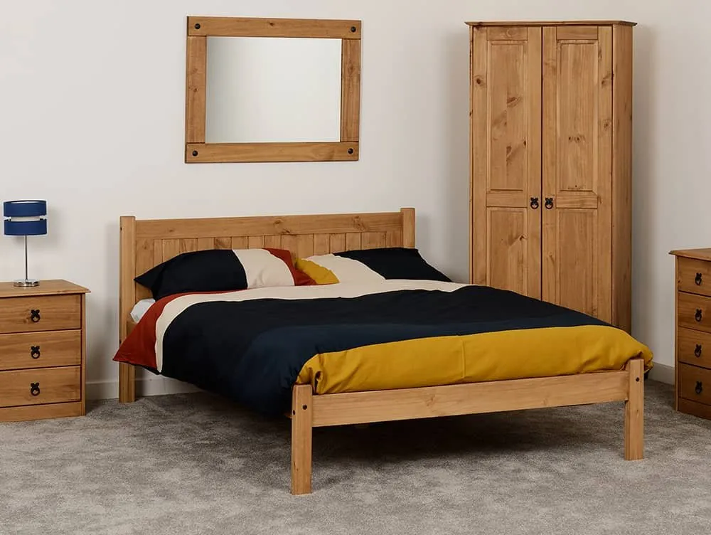 Seconique Seconique Maya 4ft Small Double Distressed Wax Pine Wooden Bed Frame