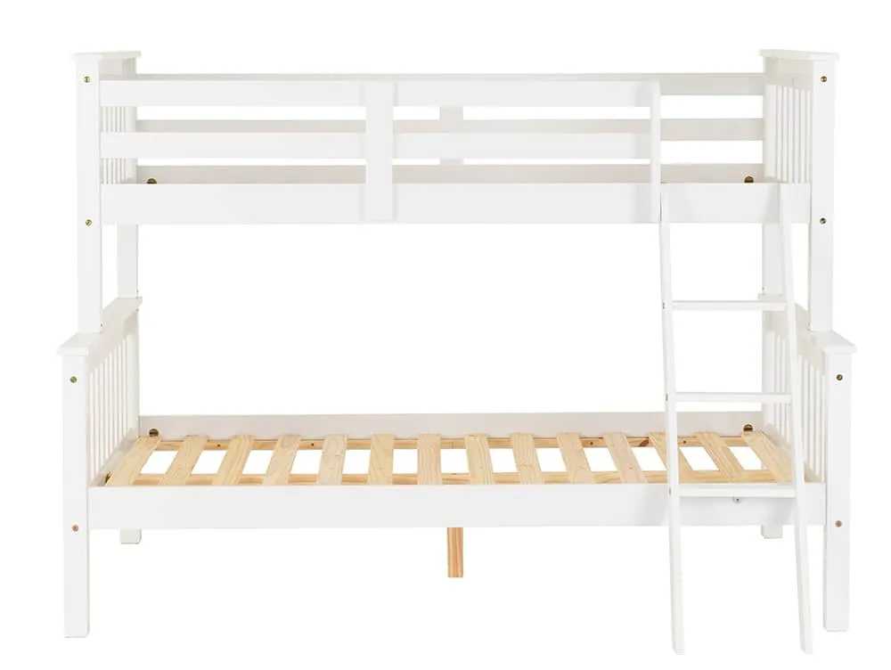 Seconique Seconique Neptune 3ft plus 4ft White Wooden Triple Bunk Bed Frame