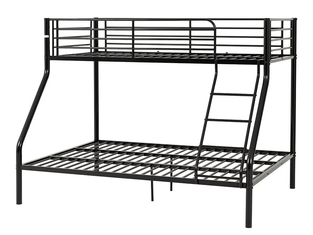 Seconique Seconique Tandi 3ft plus 4ft6 Black Metal Triple Bunk Bed Frame