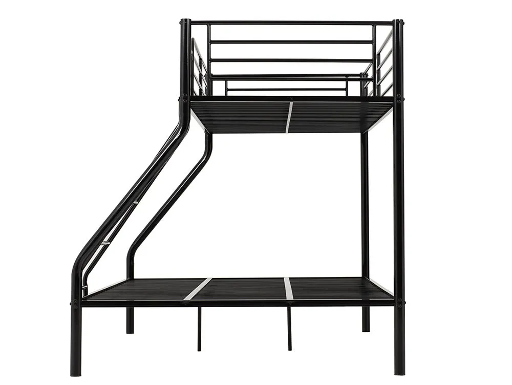 Seconique Seconique Tandi 3ft plus 4ft6 Black Metal Triple Bunk Bed Frame