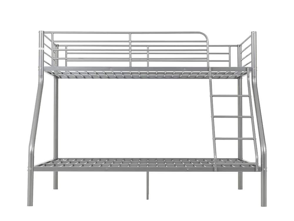 Seconique Seconique Tandi 3ft plus 4ft6 Silver Metal Triple Bunk Bed Frame