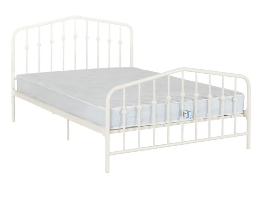 Seconique Seconique York 5ft King Size White Metal Bed Frame