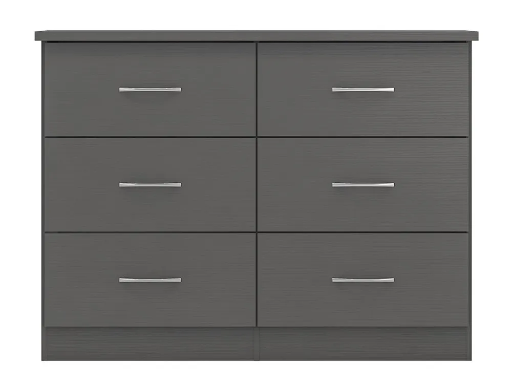 Seconique Seconique Nevada Matt Grey 3+3 Drawer Chest of Drawers