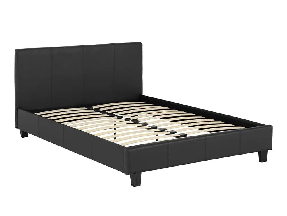 Seconique Seconique Prado 5ft King Size Black Faux Leather Bed Frame