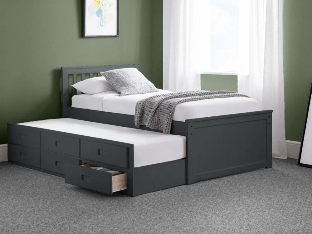 Julian Bowen Julian Bowen Maisie 3ft Single Anthracite Wooden Guest Bed