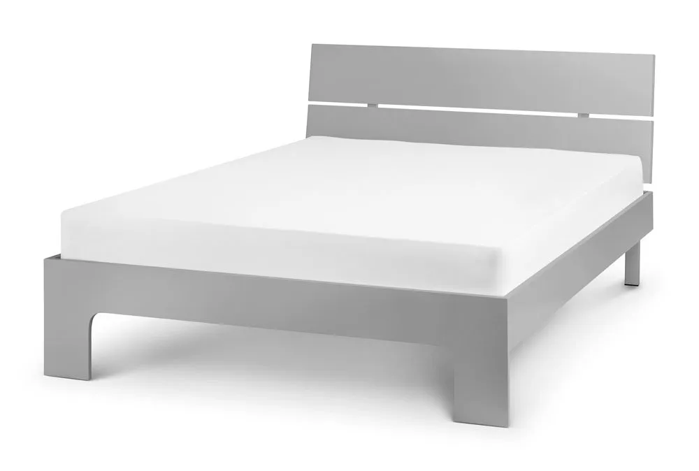 Julian Bowen Julian Bowen Manhattan 4ft6 Double Grey High Gloss Bed Frame