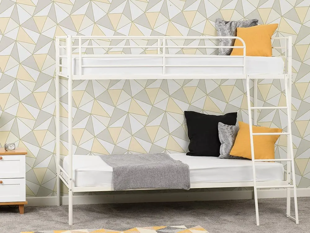 Seconique Seconique Brandon 3ft White Metal Bunk Bed Frame