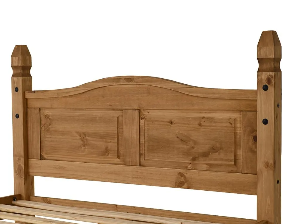 Seconique Seconique Corona 4ft6 Double Wax Pine Wooden Bed Frame (High Footend)