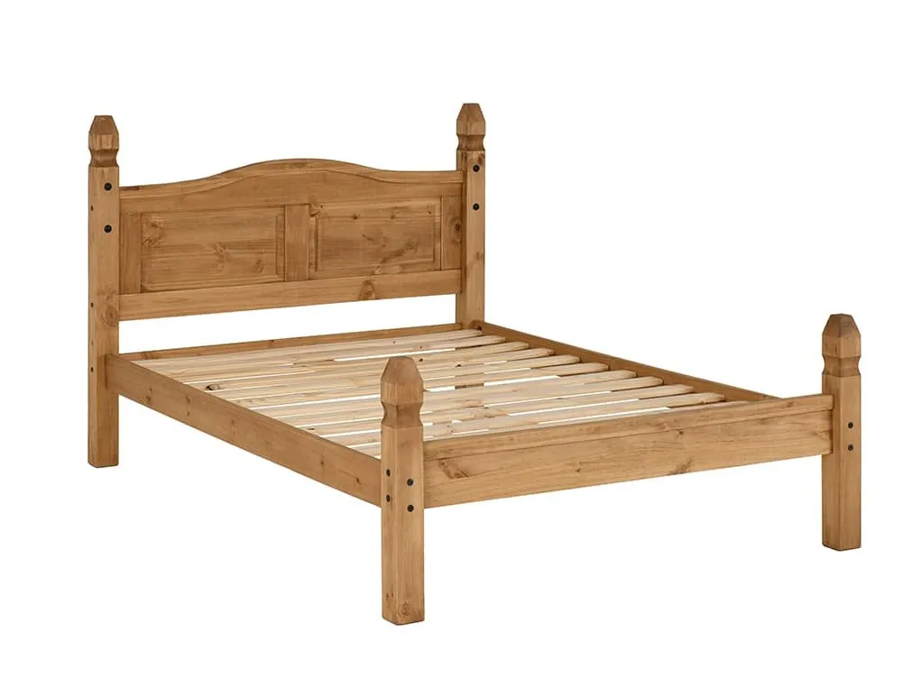 Seconique Seconique Corona 4ft6 Double Wax Pine Wooden Bed Frame (Low Footend)