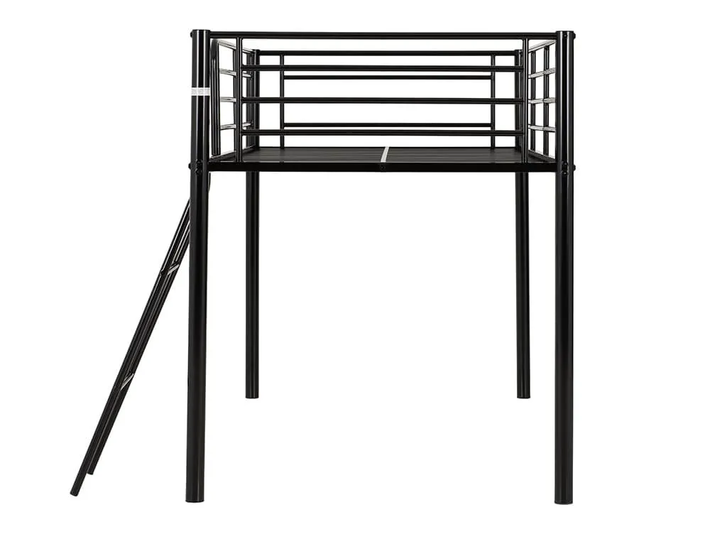 Seconique Seconique Kora 3ft Single Black Metal Mid Sleeper Bed Frame