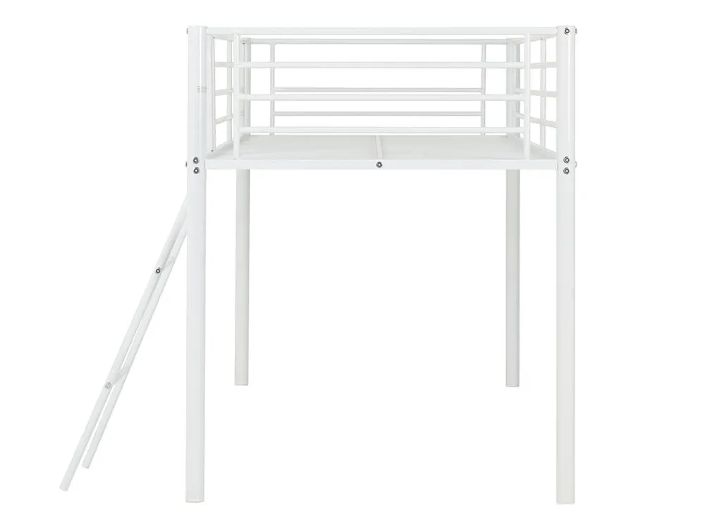 Seconique Seconique Kora 3ft Single White Metal Mid Sleeper Bed Frame