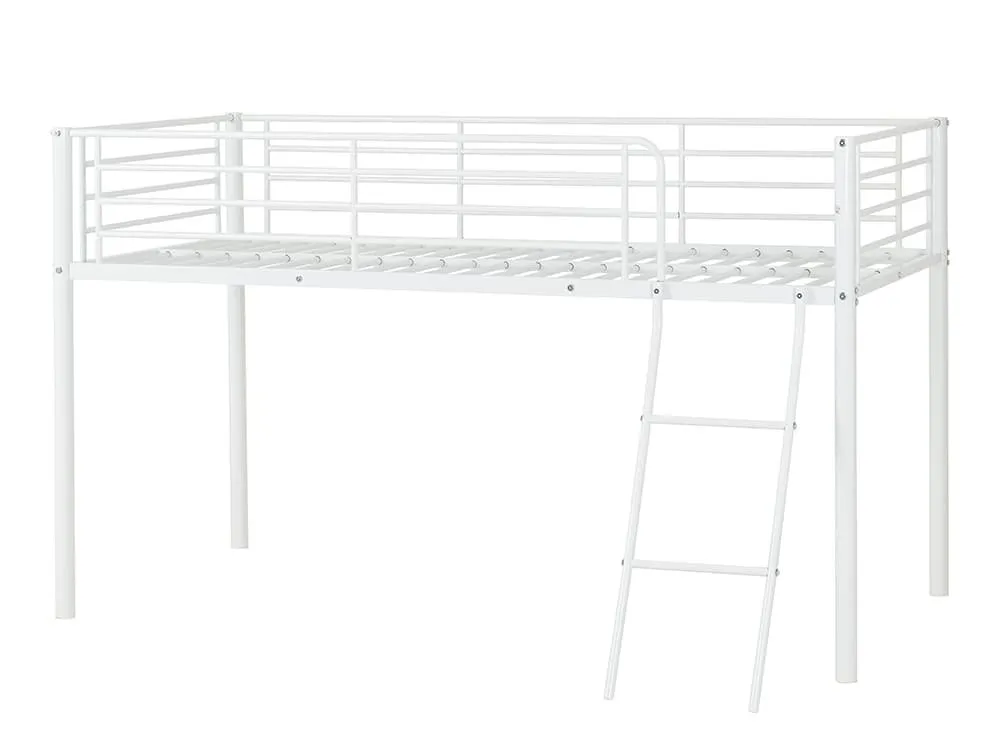 Seconique Seconique Kora 3ft Single White Metal Mid Sleeper Bed Frame