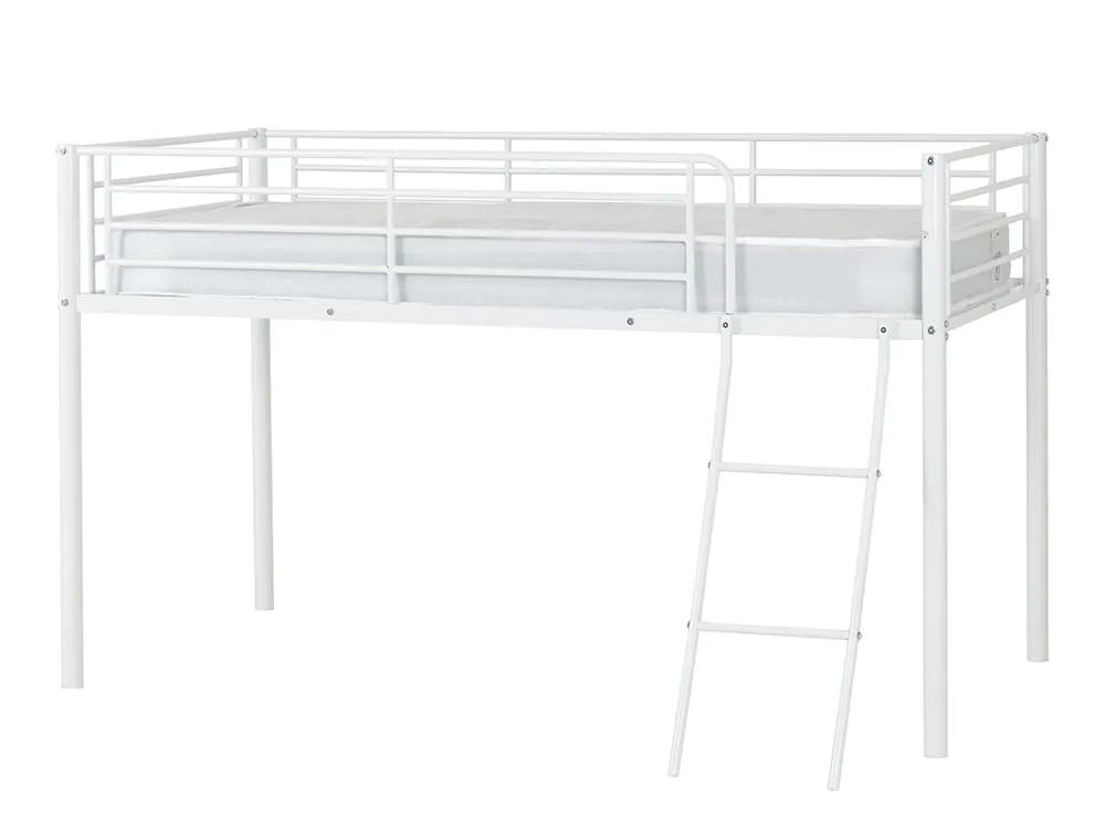 Seconique Seconique Kora 3ft Single White Metal Mid Sleeper Bed Frame