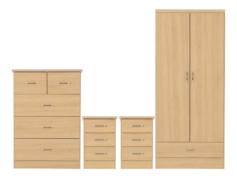 Seconique Seconique Nevada Sonoma Oak 4 Piece Furniture Package