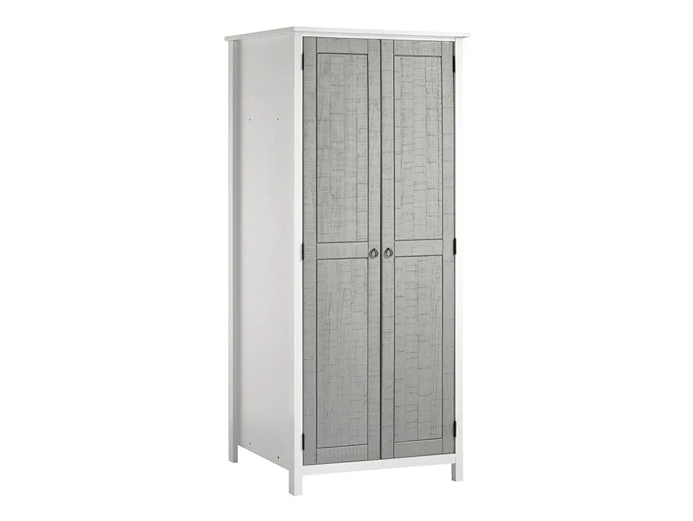 Seconique Seconique Vermont Grey and White 2 Door Double Wardrobe