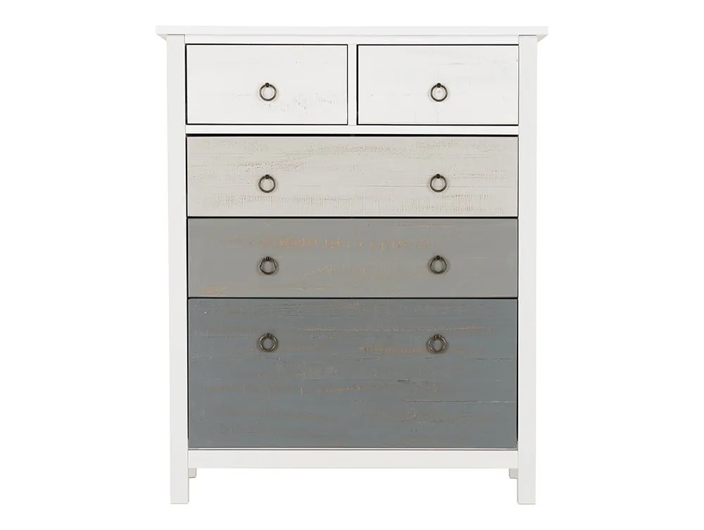 Seconique Seconique Vermont Grey and White 3+2 Drawer Chest of Drawers