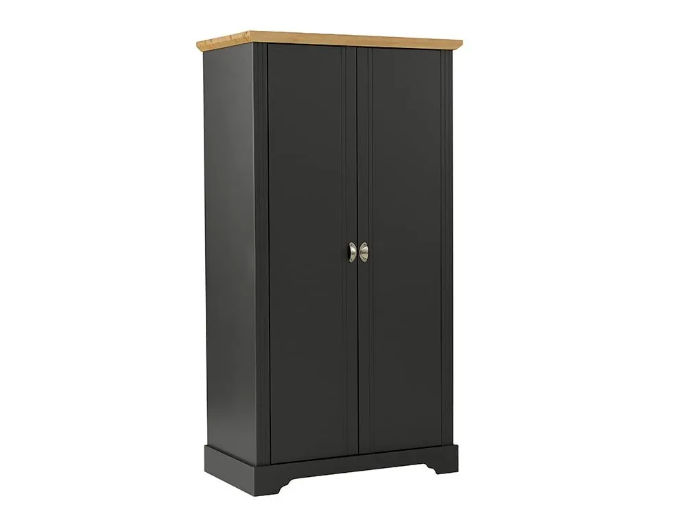 Seconique Seconique Toledo Grey and Oak 2 Door Double Wardrobe