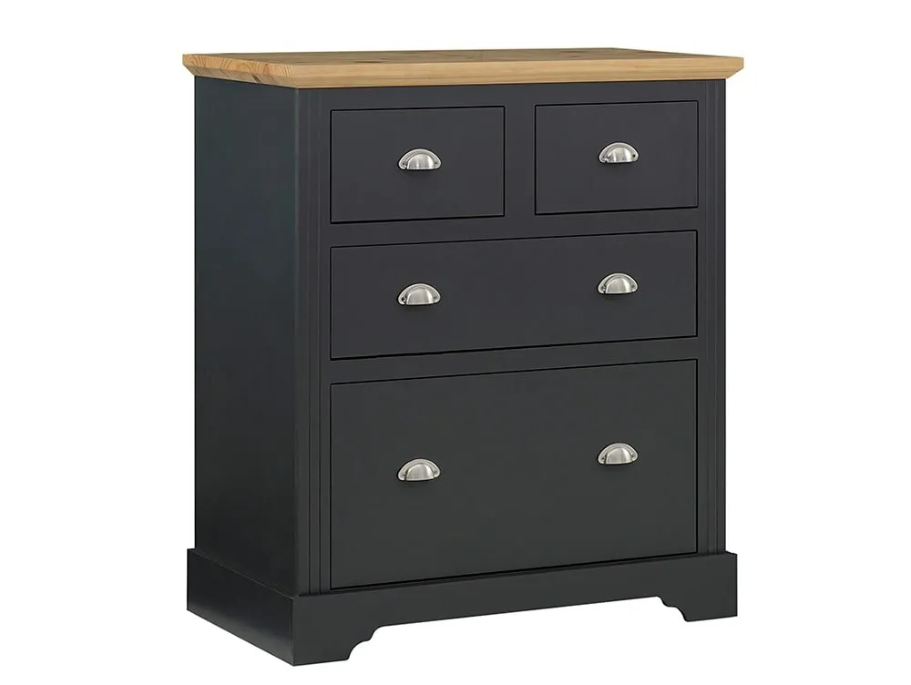 Seconique Seconique Toledo Grey and Oak 2+2 Drawer Chest of Drawers