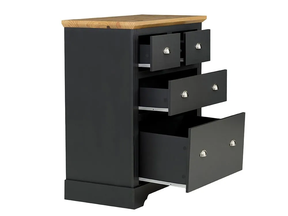 Seconique Seconique Toledo Grey and Oak 2+2 Drawer Chest of Drawers